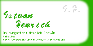 istvan hemrich business card